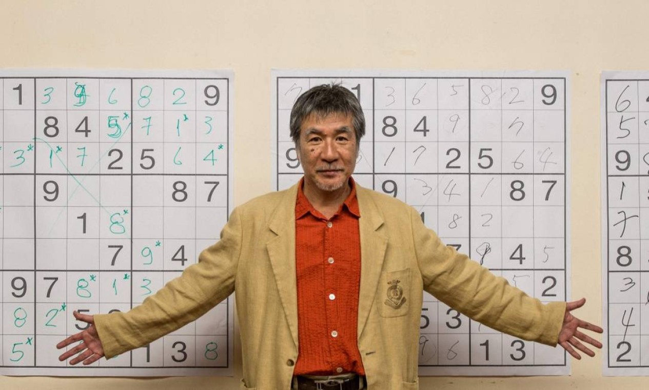 Maki Kaji, 'pai do Sudoku', morreu por complicações de um câncer no ducto biliar. Foto: YASUYOSHI CHIBA / AFP