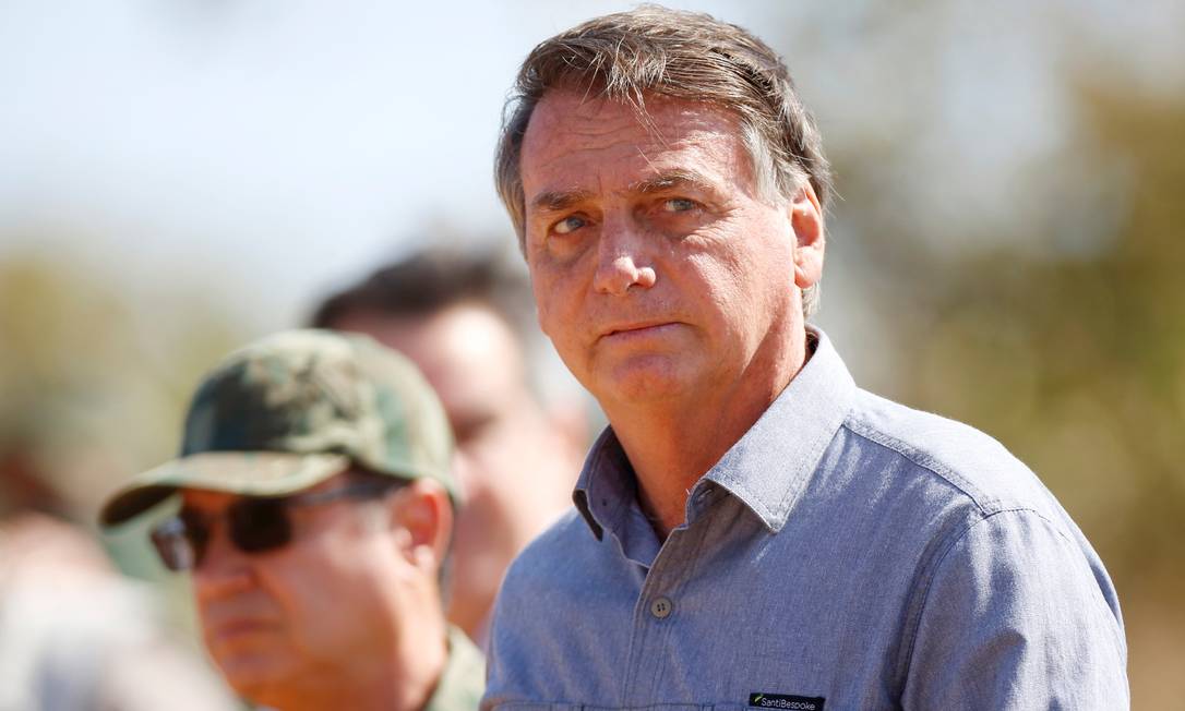 O presidente Jair Bolsonaro acompanha exercício militar em Formosa Foto: Adriano Machado/Reuters/16-08-2021