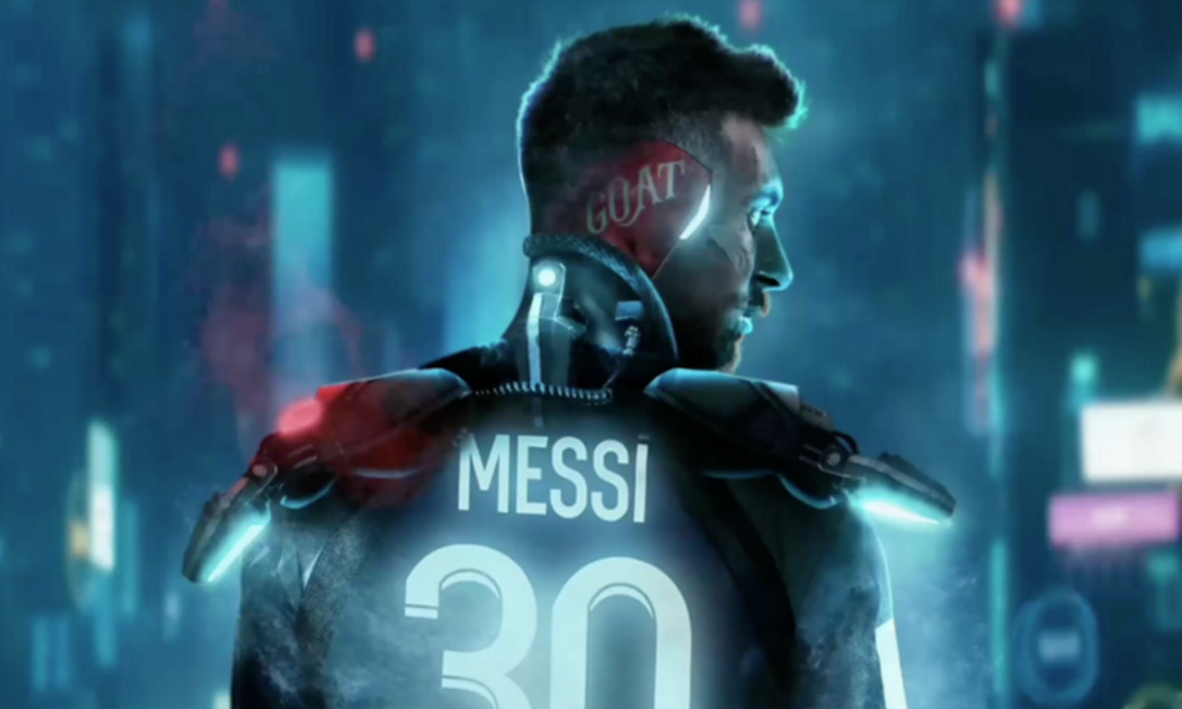 Nas obras, Messi é retratado como rei, super-herói, e titã grego Foto: Ethernity Chain
