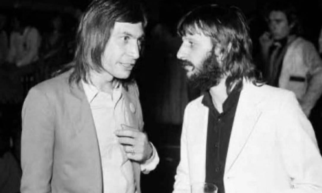 Charlie Watts e Ringo Starr, em foto publicada pelo baterista dos Beatles após a morte do colega dos Rolling Stones Foto: Reprodução do Twitter