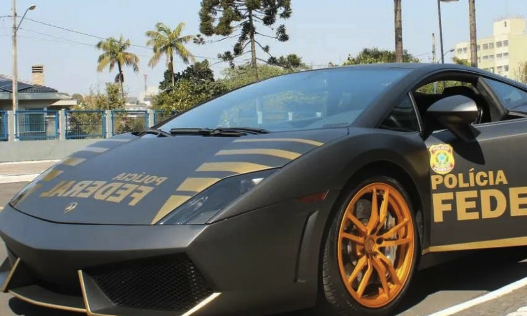 Lamborghini foi cedida temporariamente à Polícia Federal e será exposta em eventos Foto: Divulgação