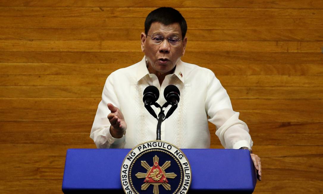 Presidente filipino, Rodrigo Duterte, discursa no Parlamento de Manila, Filipinas Foto: LISA MARIE DAVID / REUTERS/26-07-2021