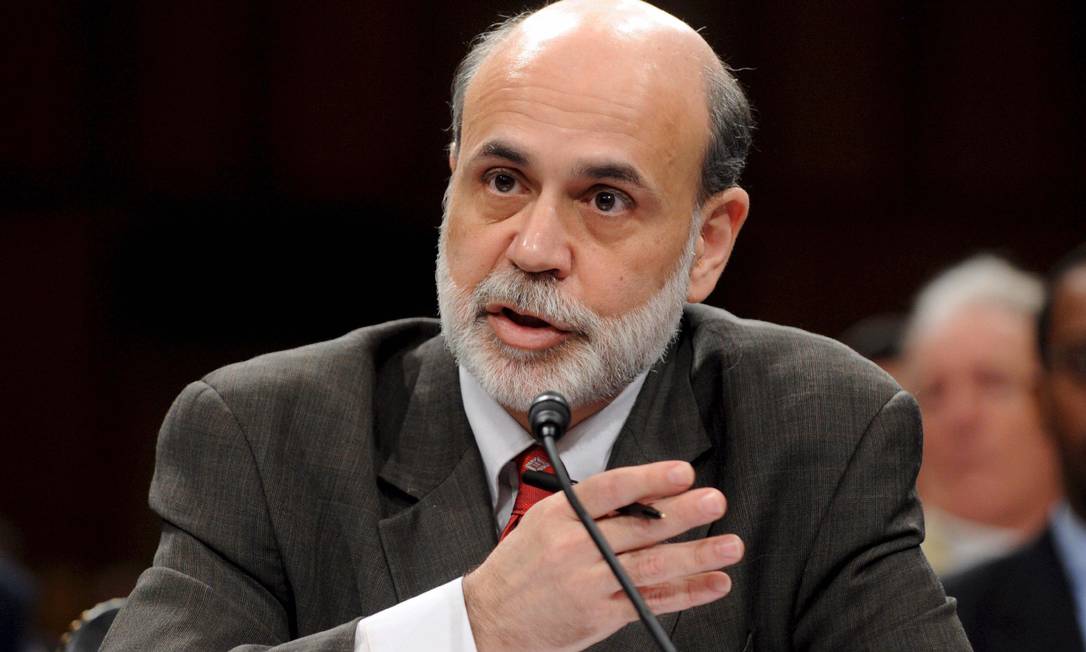 Ben Bernanke é ex-presidente do Fed e atualmente é pesquisador da Brookings Institution e consultor sênior da Pimco e da Citadel Foto: MICHAEL REYNOLDS 