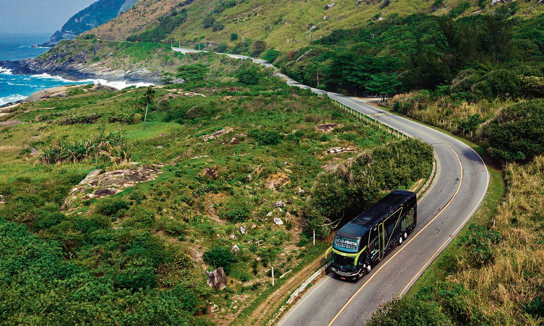 Ônibus da viação ÚTIL: setor do turismo rodoviário estima crescimento de 40% no número de passageiros até o final do ano Foto: Divulgação