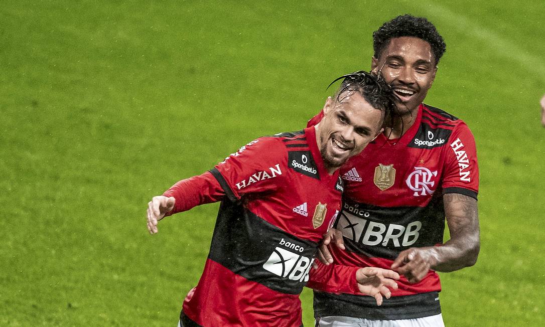Michael e Vitinho foram destaques do Flamengo contra o Grêmio Foto: Foto: Alexandre Vidal / Flamengo / Agência O Globo