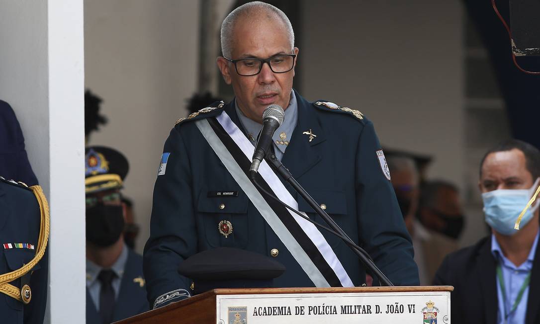 O coronel Luiz Henrique Marinho Pires anunciou a antecipação da operação, nesta sexta-feira, durante sua posse como secretário da Polícia Militar Foto: Fabiano Rocha / Agência O Globo