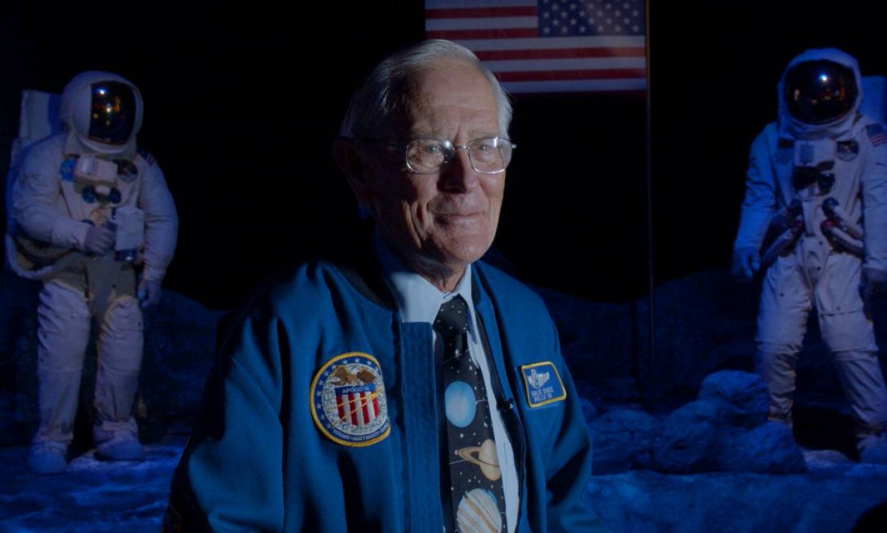 Astronauta Charles Duke marcou presença na inauguração da exposição Space Adventure, em 26 de agosto de 2021 Foto: Divulgação / Space Adventure
