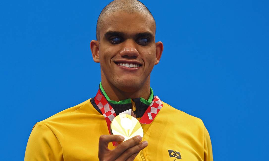 Wendell Belarmino foi ouro nos 50m estilo livre S11 e prata no revezamento misto 4x100m livre Foto: MARKO DJURICA / REUTERS