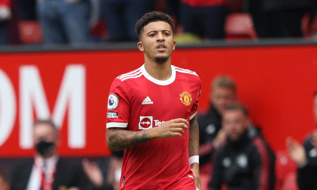 Jadon Sancho (do Borussia Dortmund ao Manchester United, 85 milhões de euros) Foto: ADRIAN DENNIS / AFP