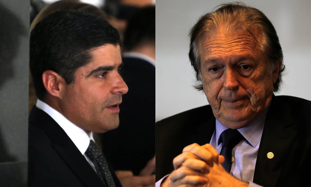 ACM Neto, presidente nacional do DEM, e Luciano Bivar, do PSL Foto: Jorge William / Agência O Globo