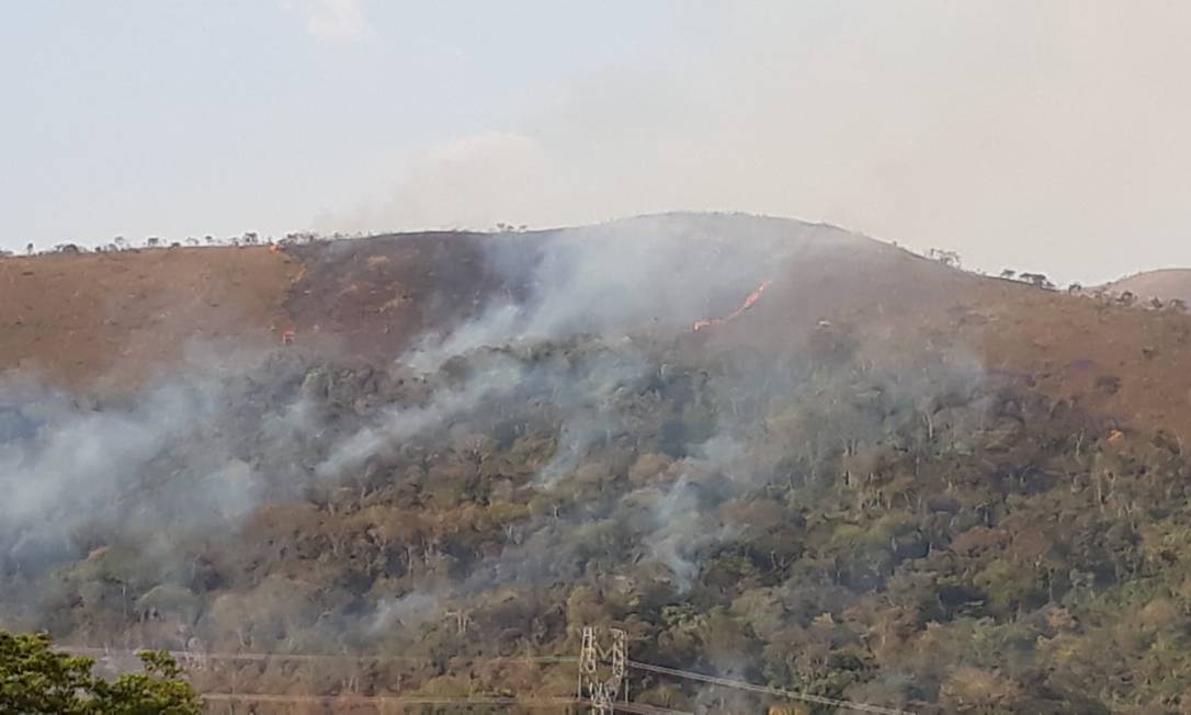 Incêndio atinge Serra do Gandarela, em Belo Horizonte Foto: Divulgação/Corpo de Bombeiros Militar de Minas Gerais
