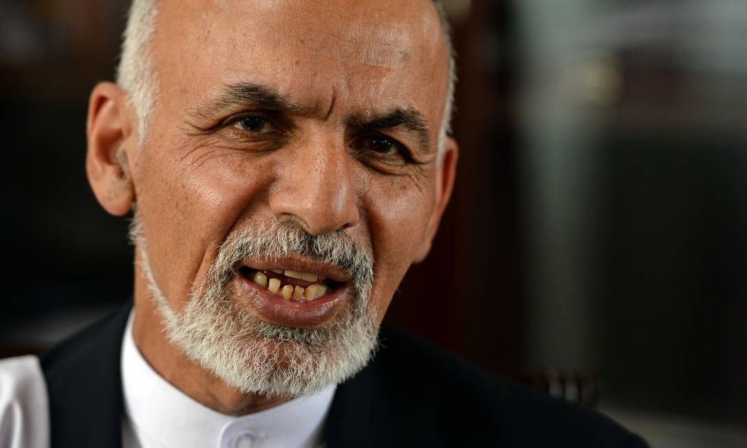 Ashraf Ghani, ex-presidente do Afeganistão, que nega as acusações de desvio de dinheiro Foto: Wakil Kohsar / AFP PHOTO
