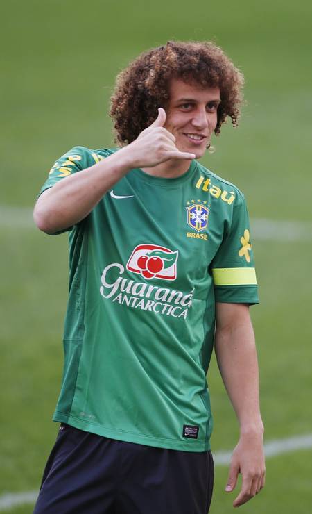 David Luiz em treino da seleção brasileira Foto: KIM HONG-JI