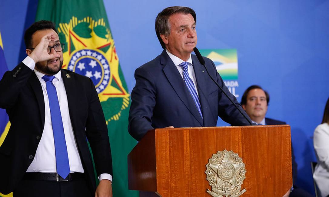 Bolsonaro baixa o tom no primeiro discurso no Planalto após seu recuo de pacificação Foto: Alan Santos / Divulgação