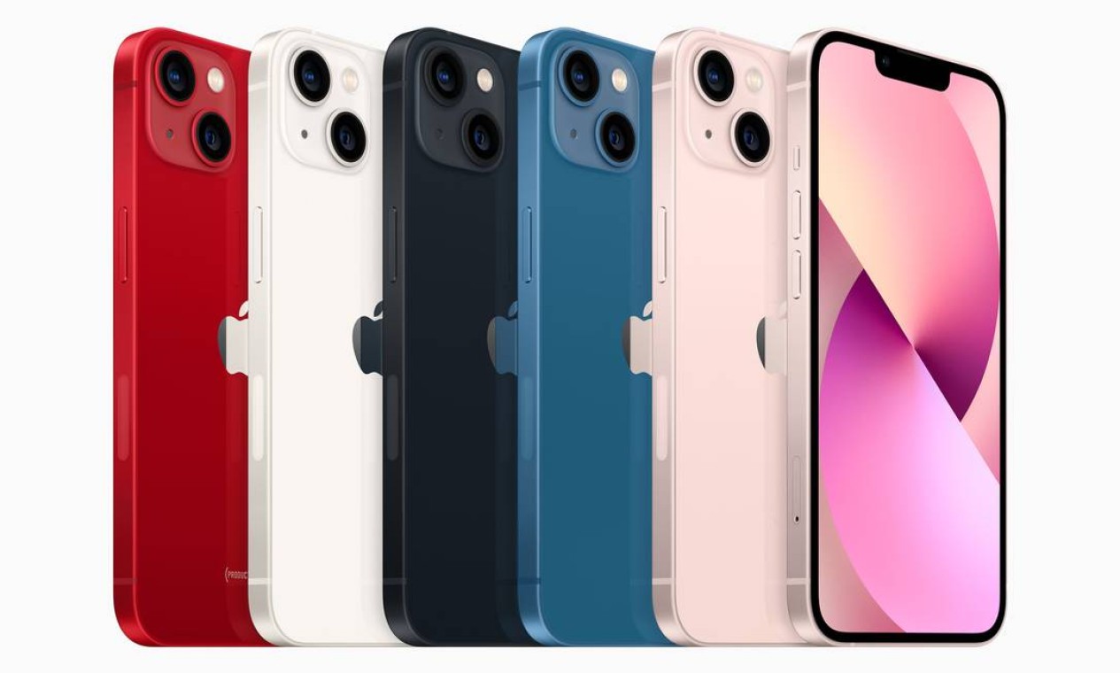 Apple lança iPhone 13 com várias cores e nova disposição de câmeras Foto: Divulgação