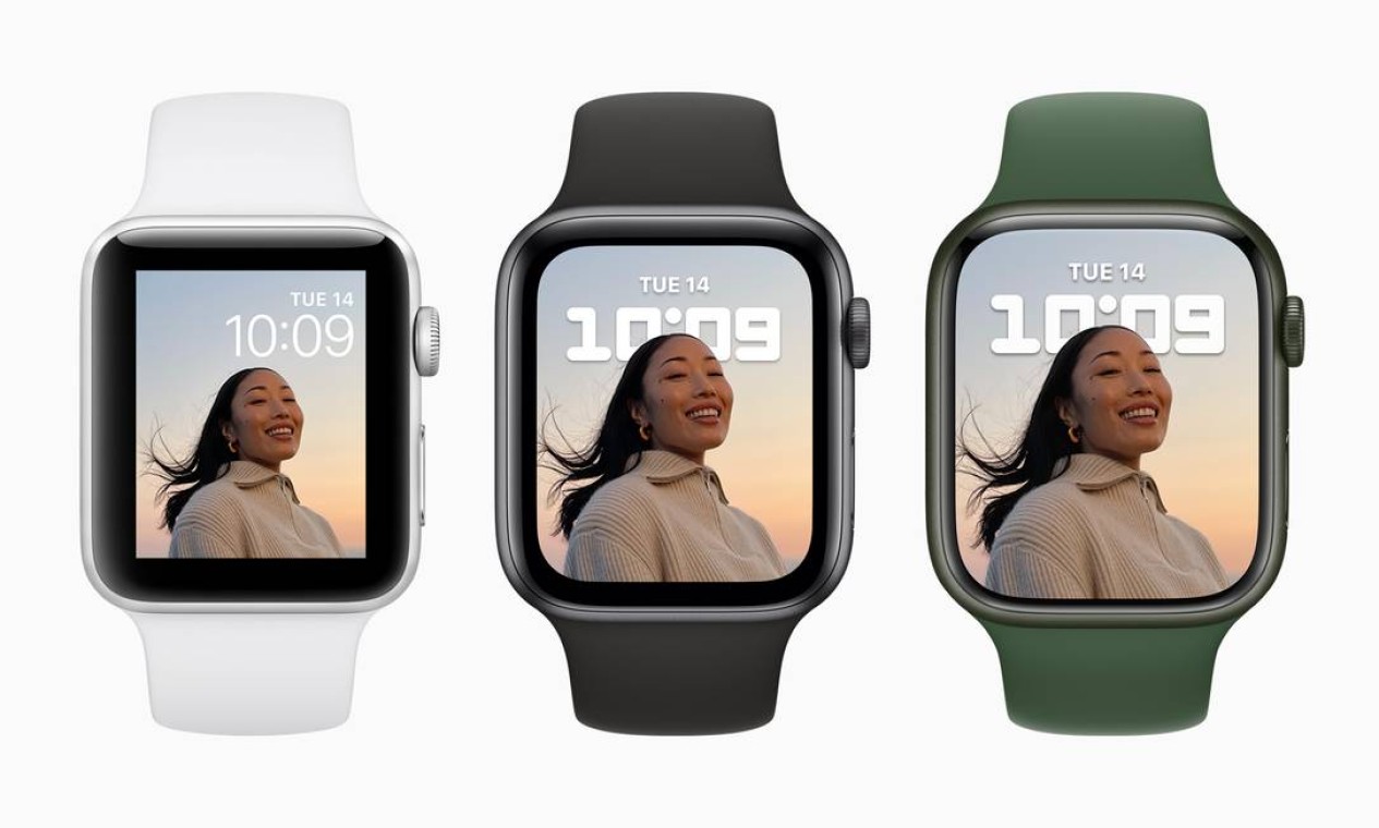 Apple lança nova versão de seu relógio com bordas menores Foto: Divulgação