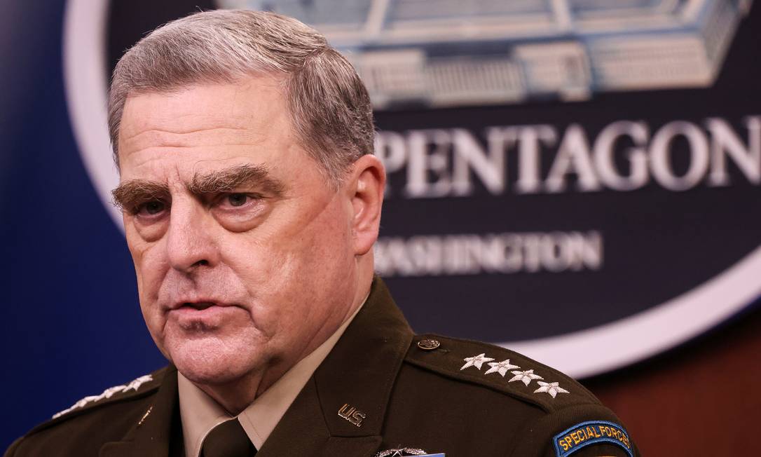 General Mark Milley discute fim da missão militar no Afeganistão durante coletiva de imprensa no Pentágono em Washington Foto: EVELYN HOCKSTEIN / REUTERS/01-09-2021