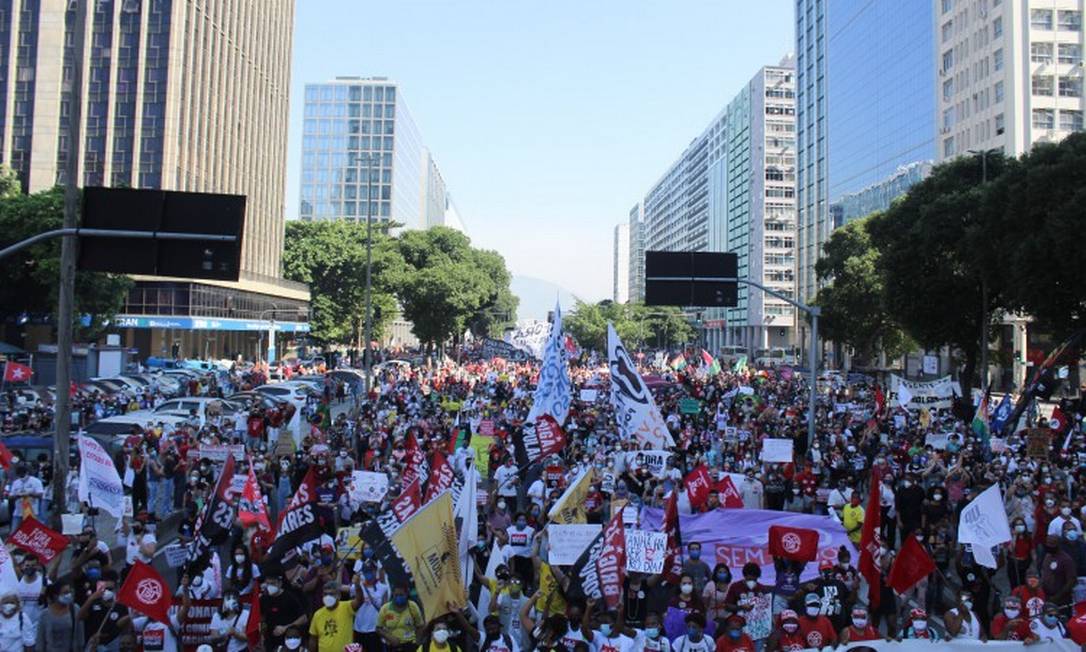 Manifestação no Rio de Janeiro Foto: Joao Gabriel Alves / Agência O Globo