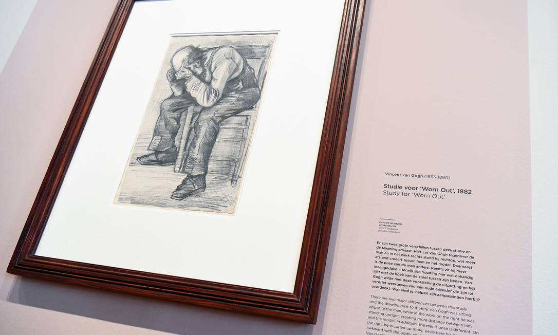 Desenho inédito de Van Gogh que será exposto em Amsterdã Foto: PIROSCHKA VAN DE WOUW / REUTERS