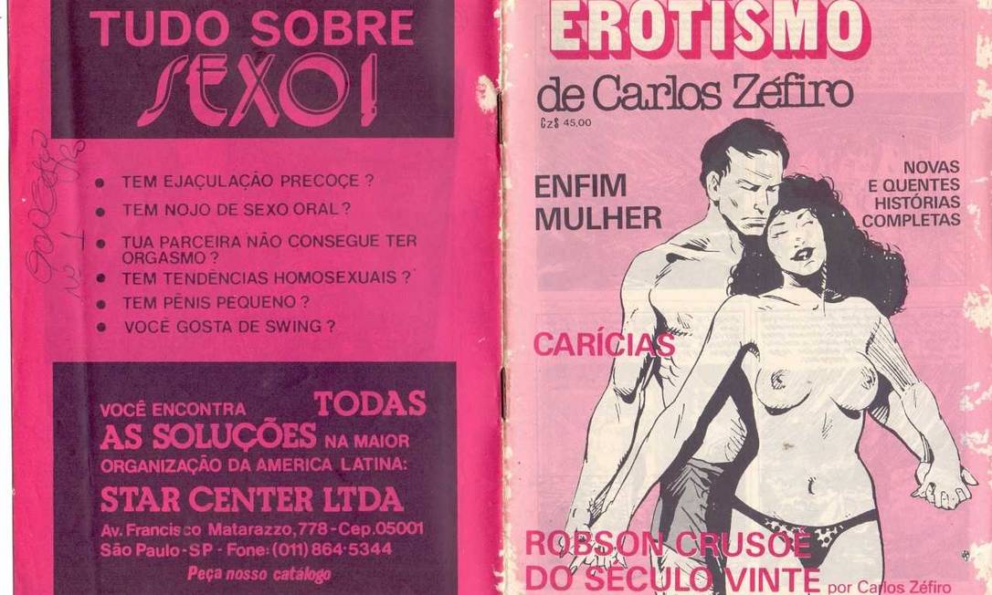 Capa de revista de Carlos Zéfiro Foto: Reprodução