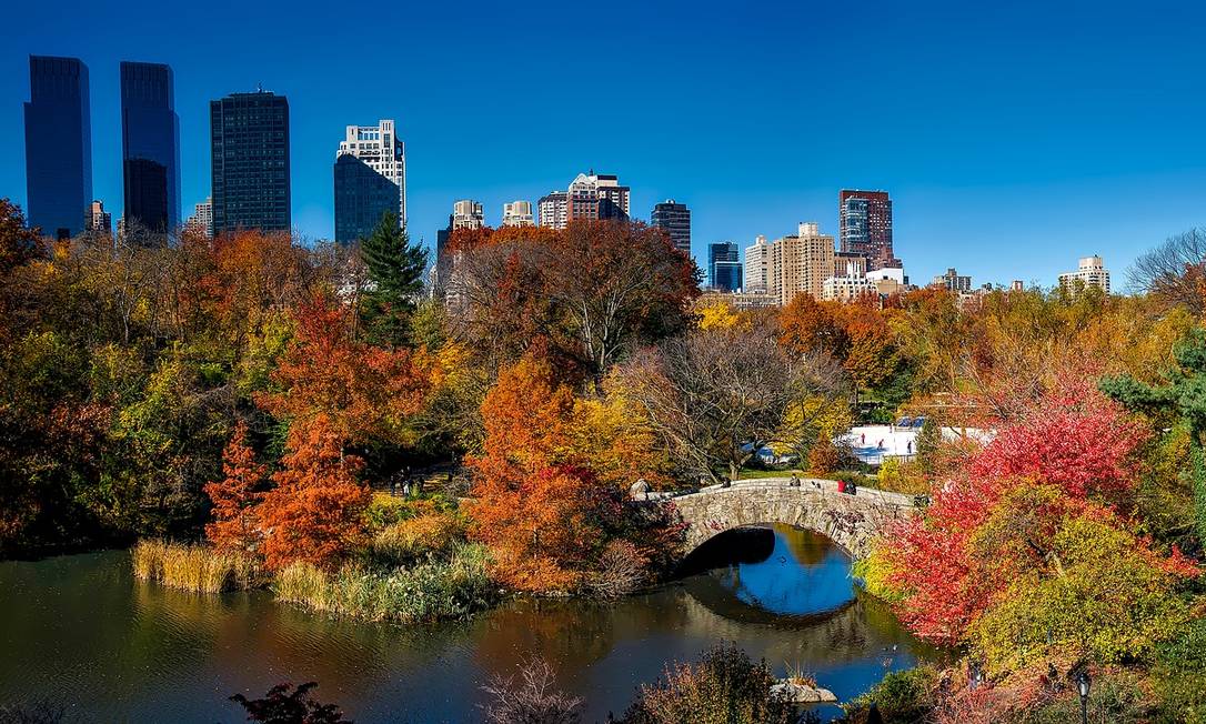 Vista do Central Park, em Nova York, durante o outono Foto: Pixabay / Reprodução