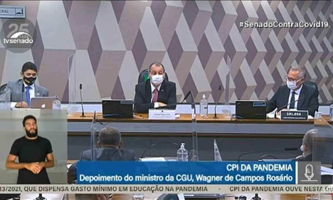 Áudio vaza em momento que Omar Aziz chama Wagner do Rosário de “petulante para c...”. Foto: Reprodução / TV Senado