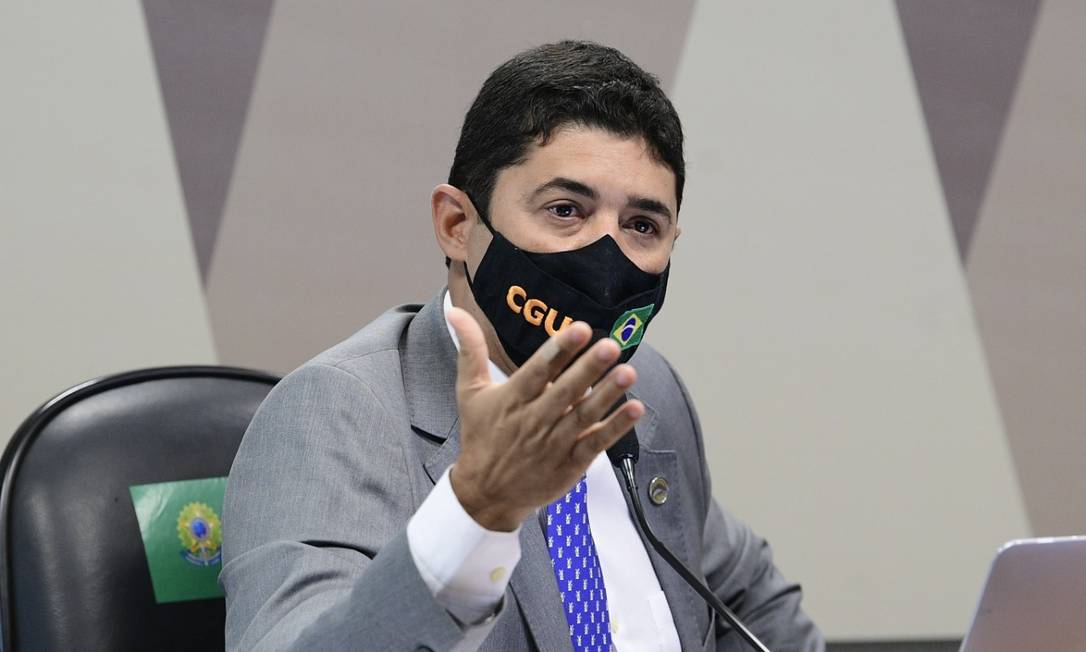 Wagner Rosário depõe à CPI da Covid Foto: Pedro França/Agência Senado