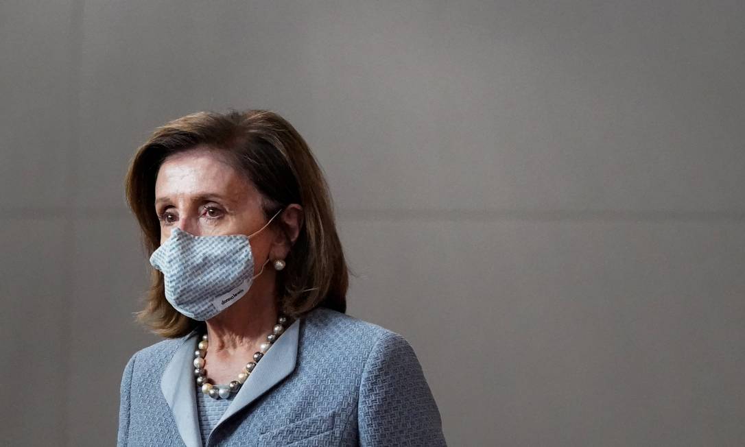 A preisdente da Câmara dos Deputados dos EUA, a democrata Nancy Pelosi Foto: Elizabeth Frantz / REUTERS