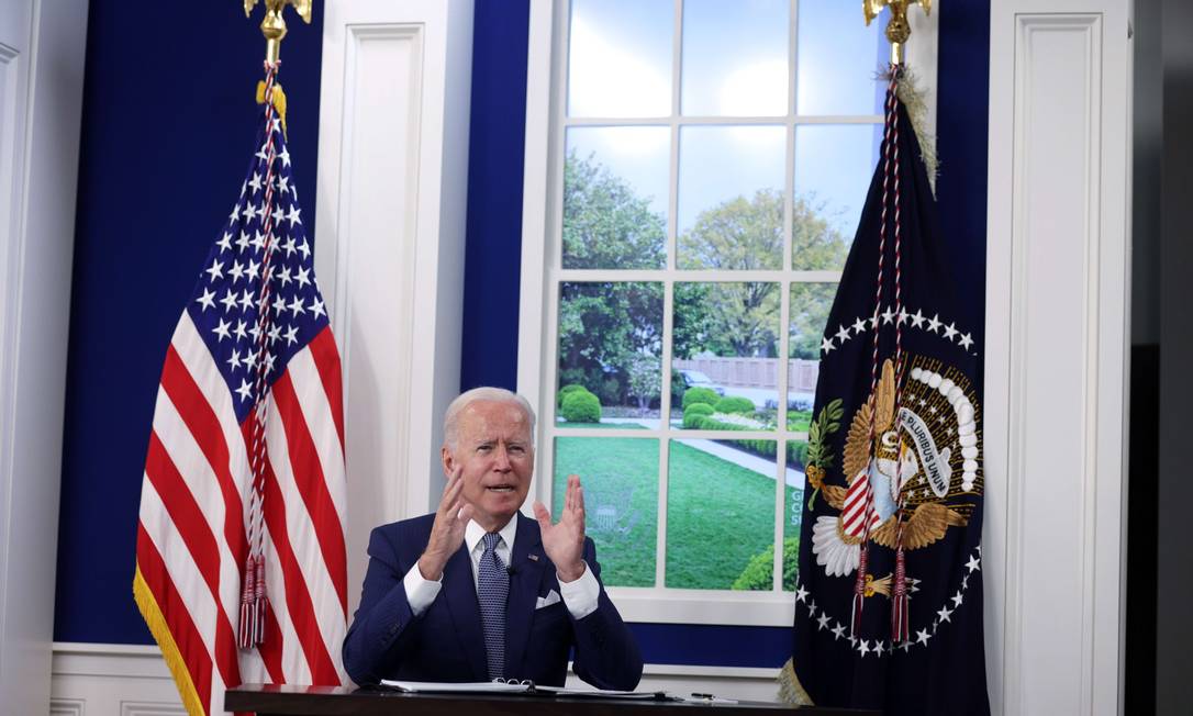 Presidente dos Estados Unidos, Joe Biden, anunciou doação de vacinas contra a Covid-19 Foto: ALEX WONG / AFP