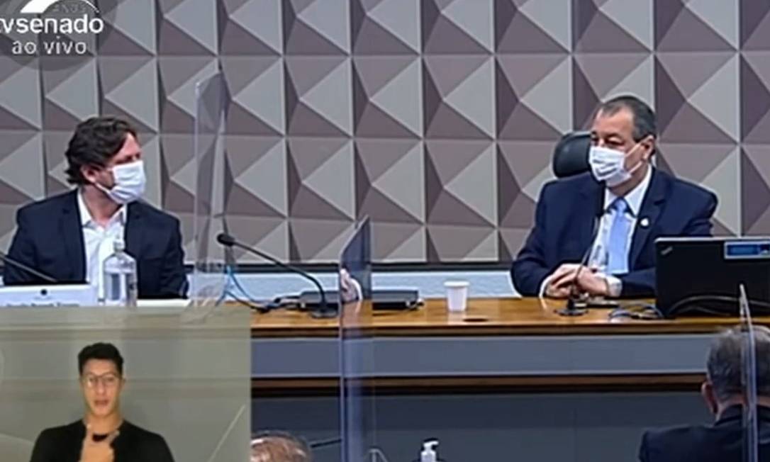 Omar Aziz ironiza silêncio de Danilo Trento Foto: Reprodução/TV Senado