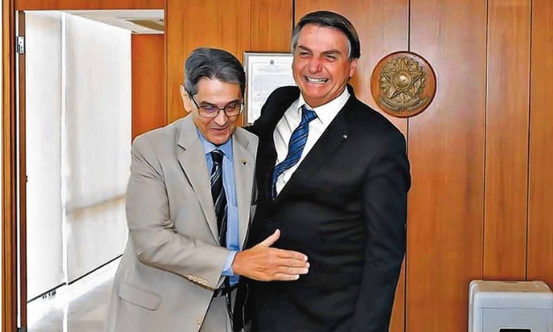 Presidente Roberto Jefferson se encontrou com o presidente Jair Bolsonaro, no Palácio do Planalto Foto: Reprodução / Facebook / PTB