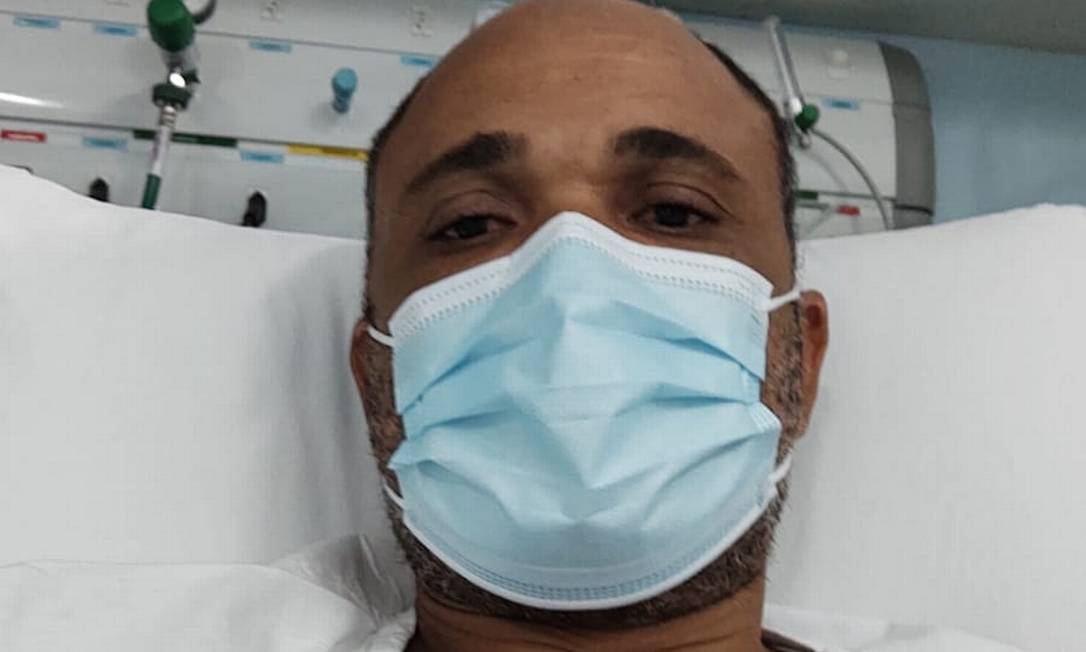 Alan dos Santos já internado no Hospital Pedro Ernesto Foto: Arquivo pessoal