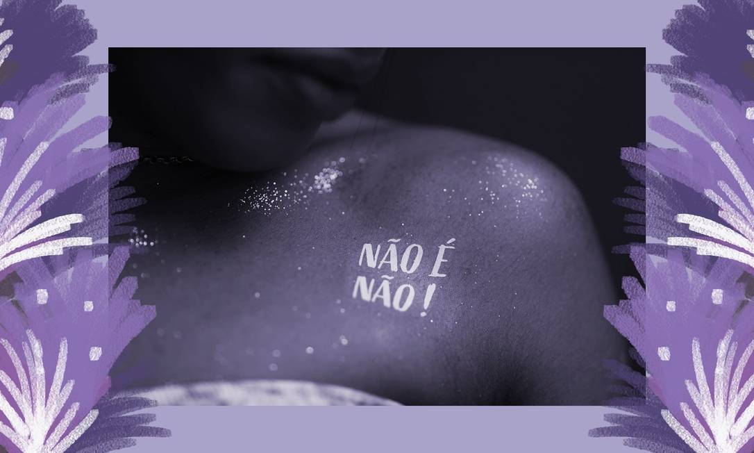 Tatuagem temporária com o dizer "não é não" Foto: Divulgação