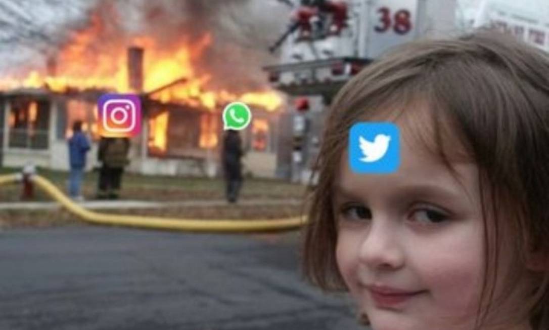 Internautas recriam memes após apagão de WhatsApp, Instagram e Facebook Foto: Reprodução