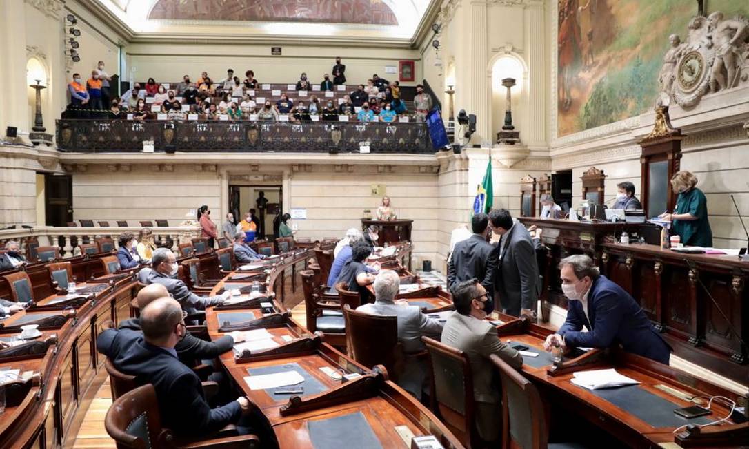 Plenário da Câmara dos Vereadores do Rio durante votação do projeto da reforma fiscal Foto: Divulgação/Câmara / Divulgação/Câmara