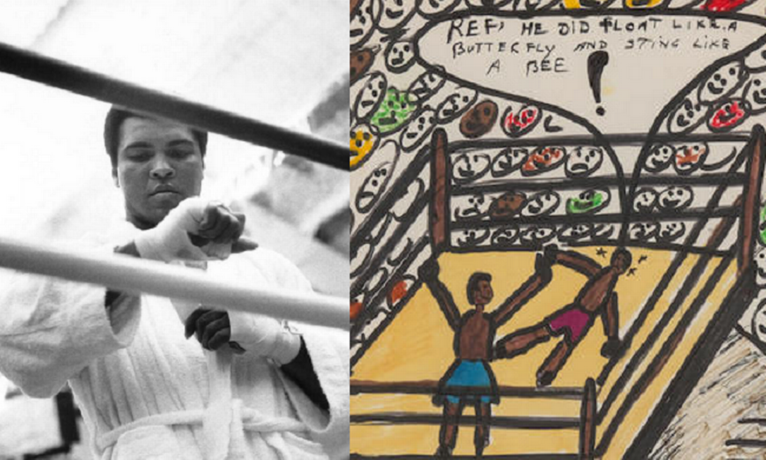 Desenhos de Muhammad Ali são leiloados por quase 1 milhão de dólares nos EUA Foto: Reprodução/ BARTON SILVERMAN / The New York Times/ Bonhams