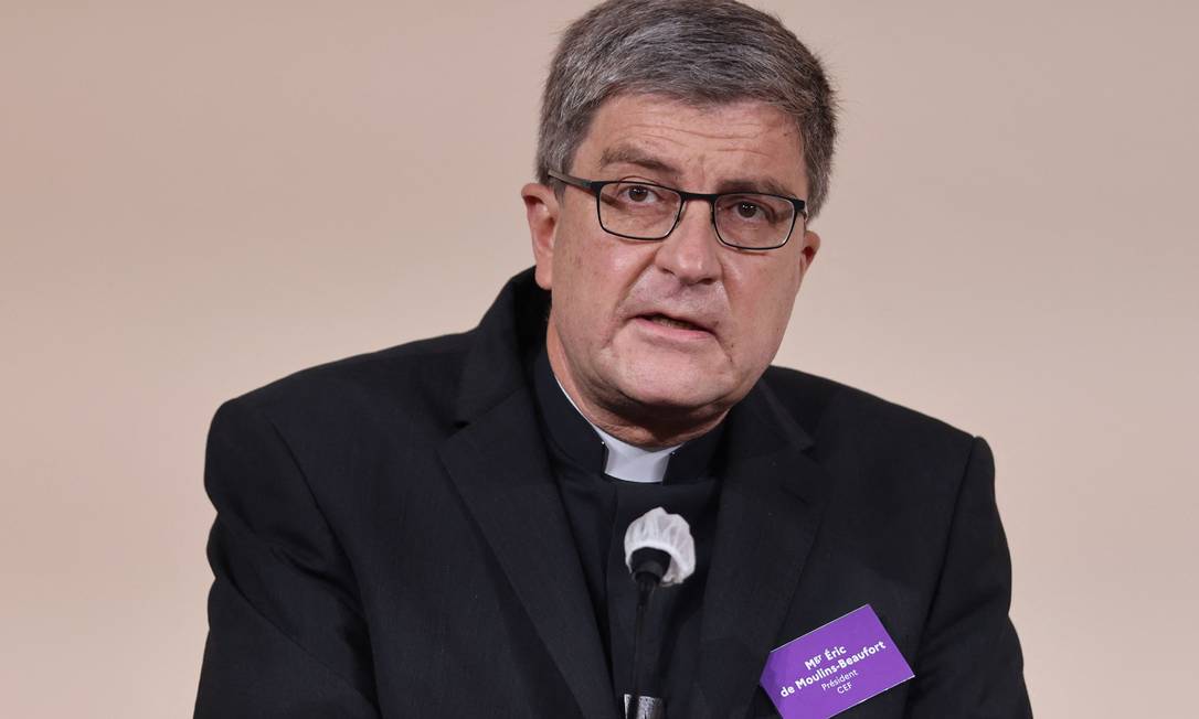 Chefe da Conferência dos Bispos da França, Eric de Moulins-Beaufort Foto: THOMAS COEX / AFP