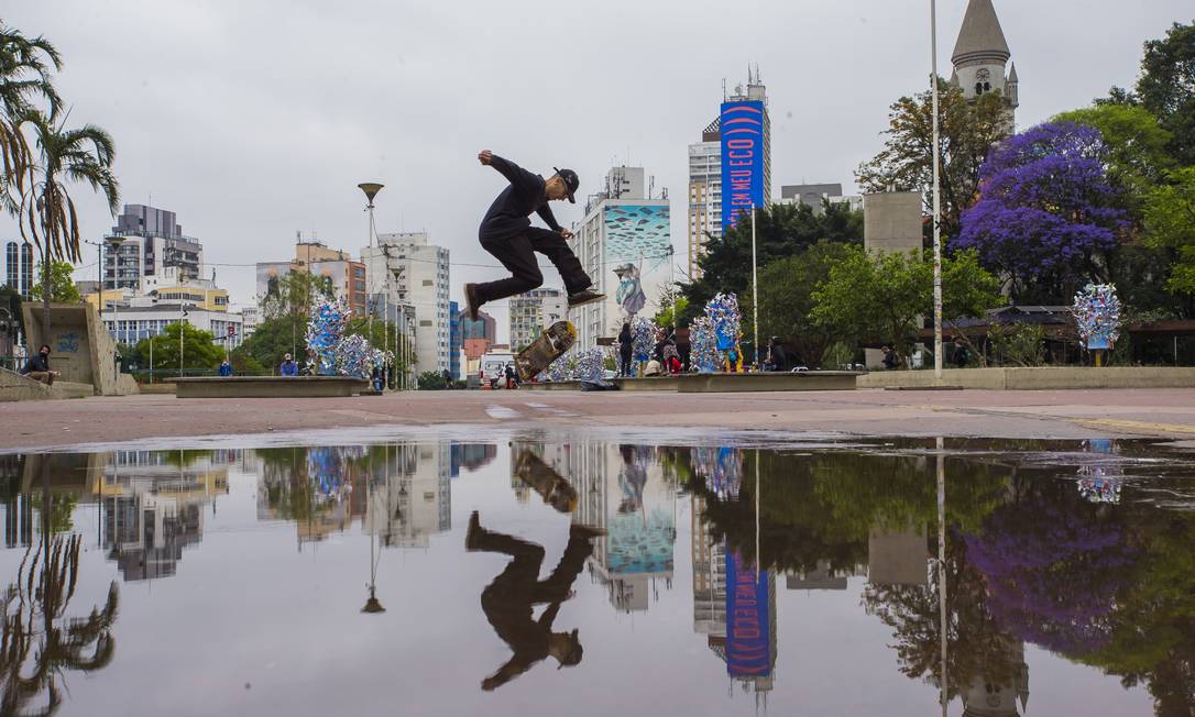 Praça Roosevelt no centro da cidade é o local de encontros dos jovens em São Paulo Foto: Edilson Dantas / Edilson Dantas
