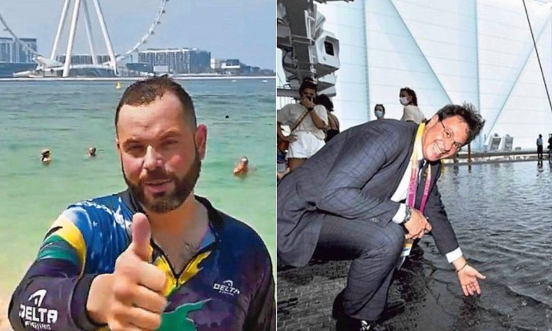 Jorge Seif, secretário da pesca, e Gilson Machado, Ministro do Turismo Foto: Reprodução