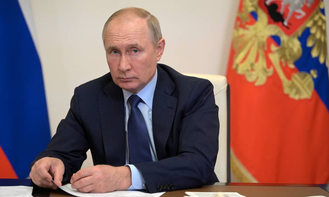 Presidente Vladimir participa de reunião em Moscou, Rússia Foto: SPUTNIK / via REUTERS/05-10-2021