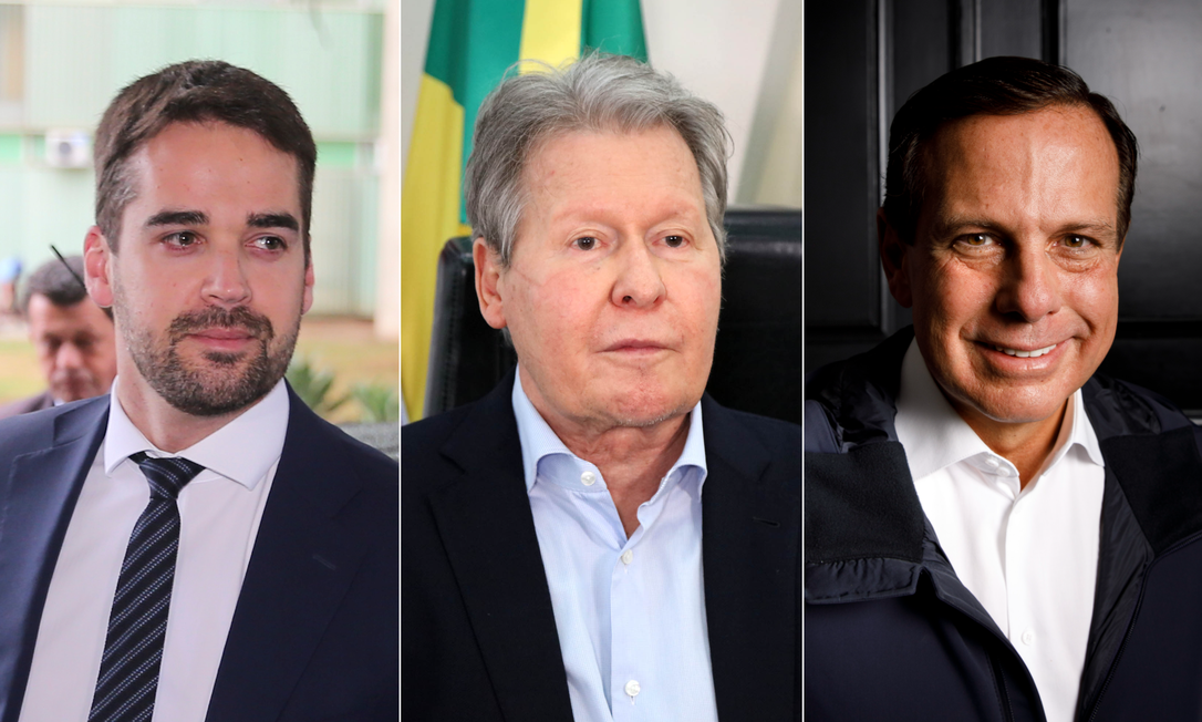 Eduardo Leite, Arthur Virgílio e João Doria são pré-candidatos do PSDB à Presidência Foto: Arquivo O Globo