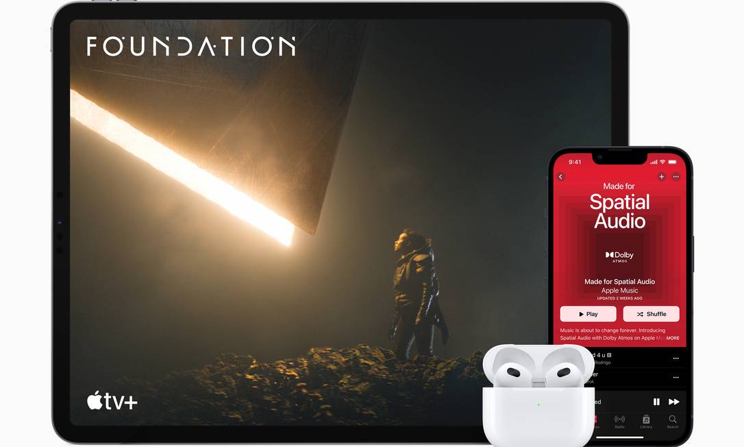 Tem tecnologia de áudio espacial, que cria experiência tridimensional de cinema Foto: Divulgação