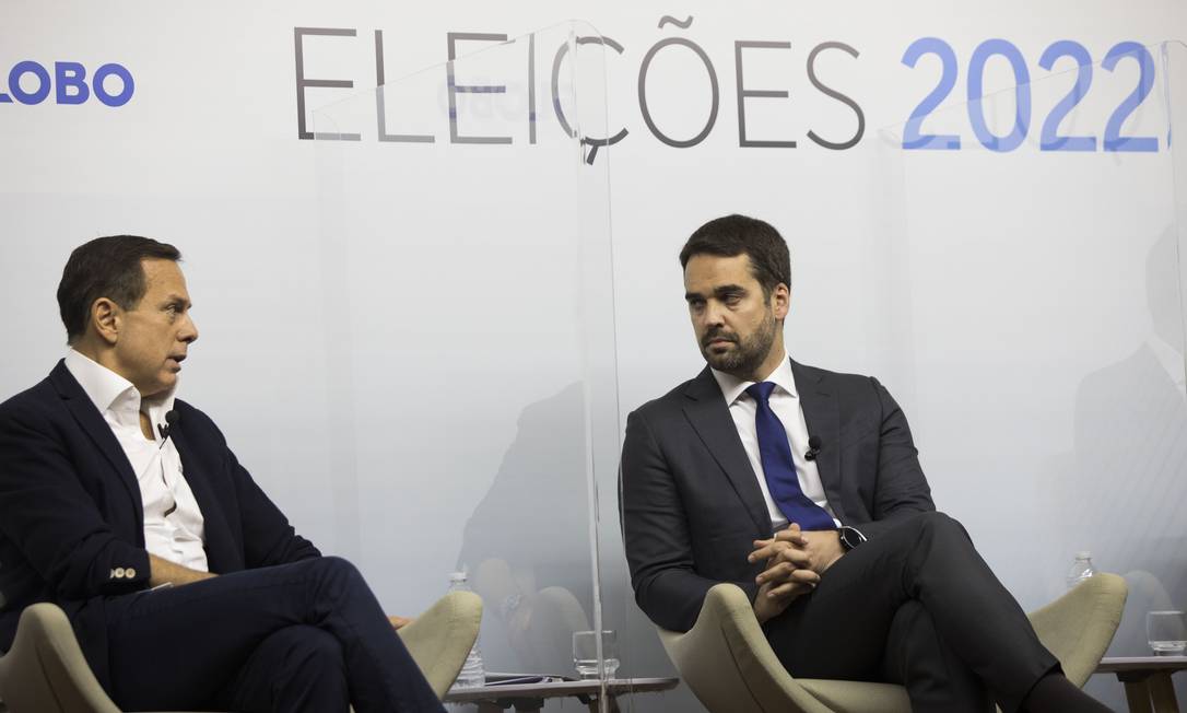 Os governadores João Doria e Eduardo Leite disputam apoios no mercado financeiro Foto: Guito Moreto / Agência O Globo