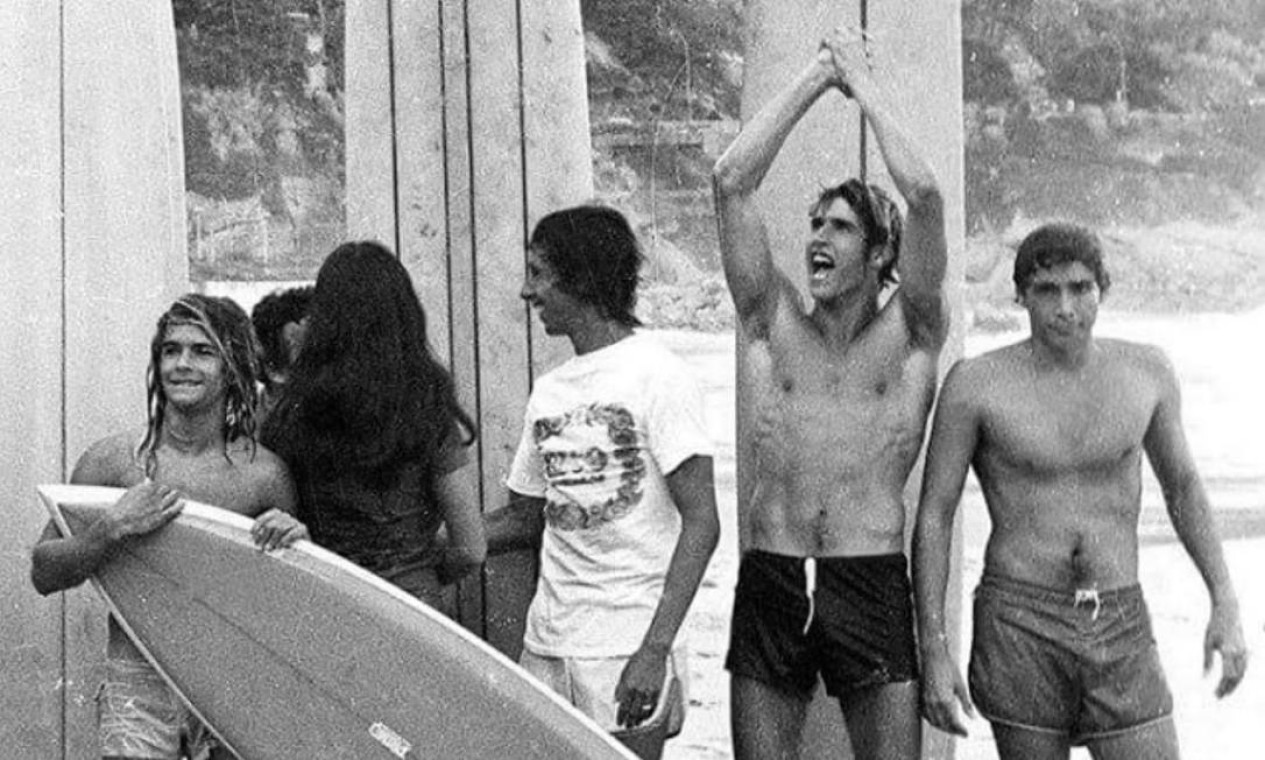 Os surfistas Rico, Sabbá e Bento Berenguer Foto: Reprodução