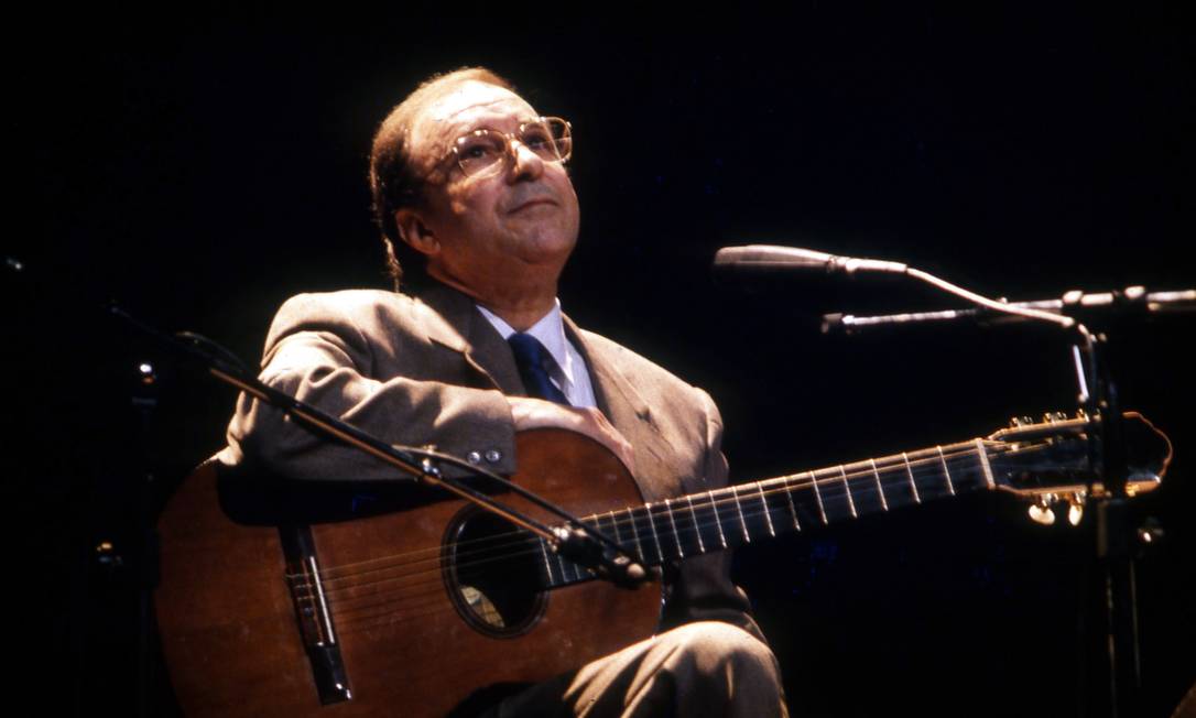 o cantor João Gilberto em 1988, em show no Palace, São Paulo Foto: Fernando Pereira / Agência O Globo