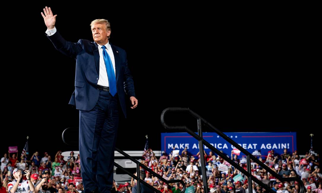 Ex-presidente dos EUA, Donald Trump, depois de discurso na Flórida, em setembro de 2020 Foto: ANNA MONEYMAKER / NYT