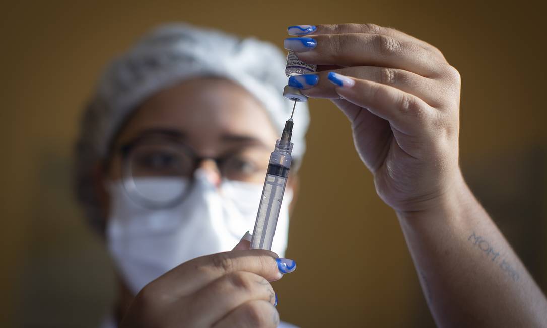 Vacinação no Palácio do Catete Foto: Marcia Foletto / Agência O Globo
