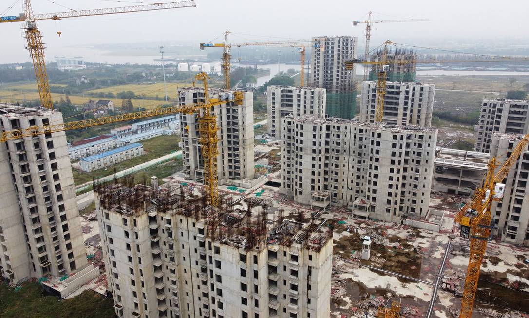 Um dos projetos de construção residencial da Evergrande em Suzhou's Foto: STRINGER / REUTERS