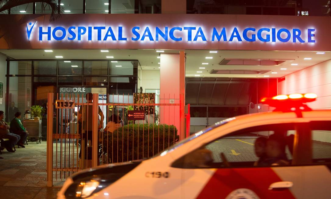 Hospital Sancta Maggiore, onde morreu primeira vítima de Covid-19 Foto: Edilson Dantas / Agência O Globo
