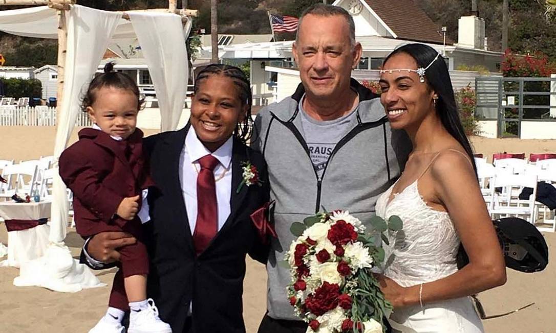Tom Hanks apareceu de surpresa no casamento de Tashia e Diciembre Foto: Instagram / Reprodução